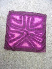 VINTAGE SEMI SHEER PURPLE  28" BY 28" SCARF GREAT WITH GRAY...
