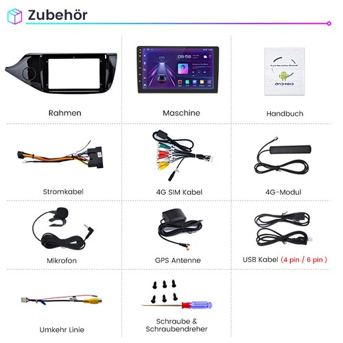 6+128 Carplay Für Kia Ceed JD 2012-2016 Android Auto Autoradio WIFI GPS SWC DAB+ - Bild 16 von 16