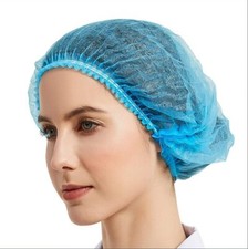 100pcs Disposable Hair Net Bouffant Cap for Kitchen Medical Non Woven Head Cover