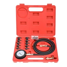 KUNTEC Oil Pressure Gauge Tester Professional Engine Compression Testing Kit 