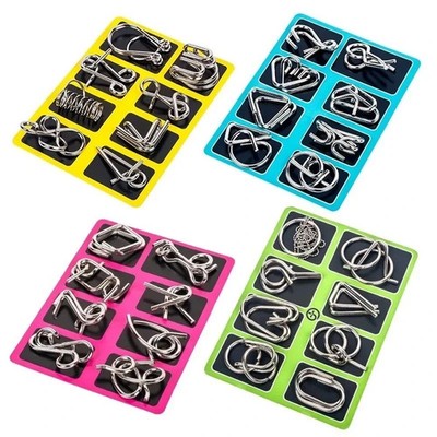 32 pcs Metal Montessori Puzzle Wire IQ Mind Brain Teaser Children Adults Toys