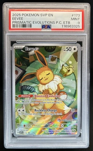 2023-25 Pokemon SV Black Star Promos Eevee Center Stamp #173 PSA 9