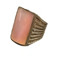 Vtg Pink Mother Pearl Sterling Silver Navajo Ring 925 Nelvin Chee Southwestern
