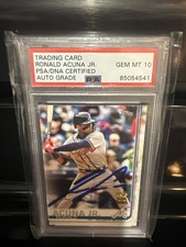 2019 Topps - ALL STAR ROOKIE Ronald Acuña Jr. ON CARD AUTO GEM 💎 MINT 10