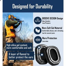 Upgraded Gel Ear Pads for Walker's Razor Earmuffs, Comfortable and Soft Repla...