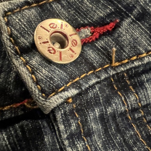 VTG authentic LEI Womens 7 jeans low rise Denim blue flare bell bottom boho Y2K - Picture 4 of 19