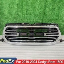 Fit Dodge Ram 1500 Laramie 2019-24 Chrome Front Radiator Upper Grille W Bracket