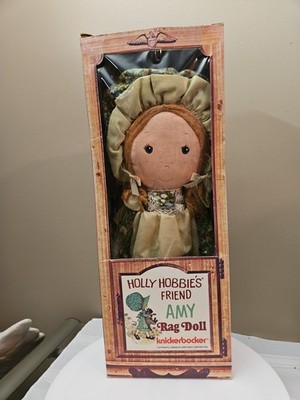 Vintage 1974 AMY RAG DOLL ORIGINAL BOX Holly Hobbie Friend Knickerbocker 16'' 