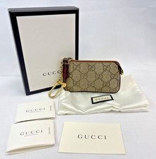 GUCCI Key pouch Ophidia GG Emblem Light Beige Gold Plated unisex Coin case