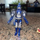 Vintage Bandai 1996 Saban Big Bad Beetleborgs Blue Stinger 6" Figure