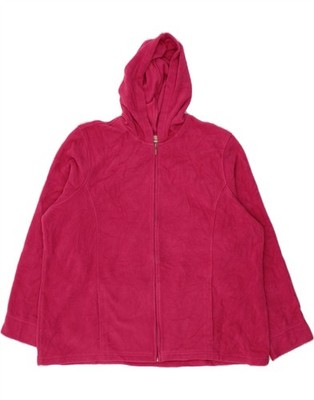 L.L.BEAN Damen Fleecejacke mit Kapuze UK 20 2XL rosa Polyester BU14