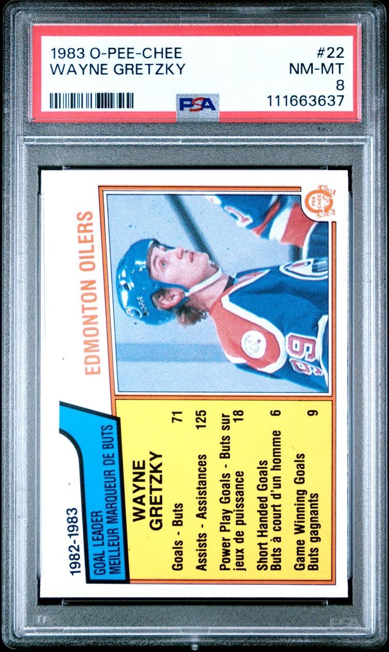 1983-84 O-PEE-CHEE HOCKEY COMPLETE SET (NM-NRMT) w/PSA Gretzky Lindbergh Stevens view 2
