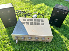 Eagle PA200 20W 2-Channel Mixer Amplifier Silver with 2 Speakers