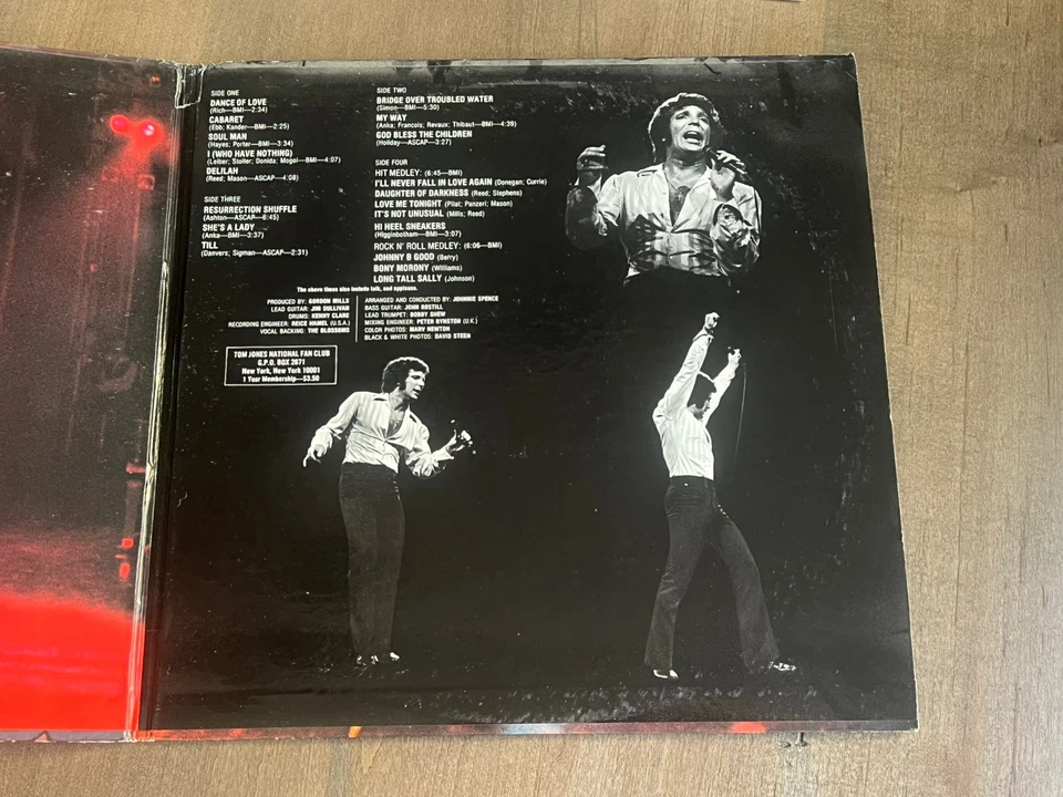 Tom Jones “Live At Caesars Palace” Vinyl 2LP Parrot 1971 (2XPAS 71049/50) VG+/EX Foto 4 de 4