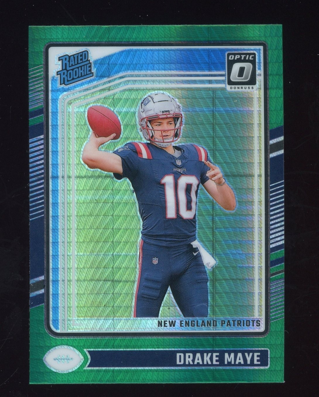 2024 Donruss Optic Drake Maye Rookie Green Hyper #229 Patriots