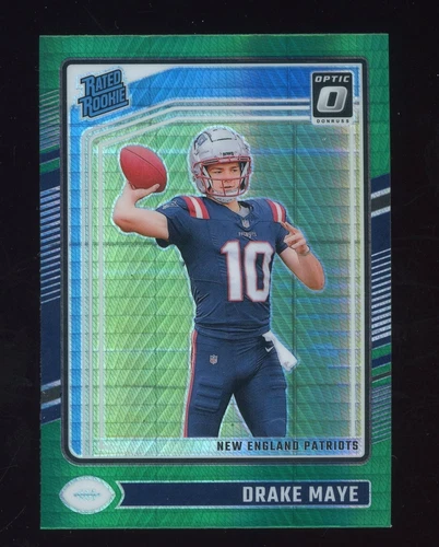 2024 Donruss Optic Drake Maye Rookie Green Hyper #229 Patriots