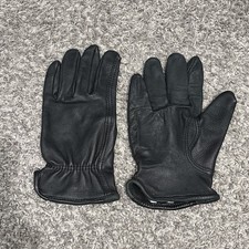 Women  s Soft Black Warm Deerskin Leather Gloves Size Small S