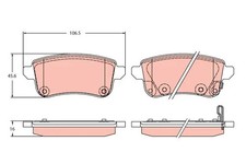 Bremsbeläge GDB2413 TRW für RENAULT CAPTUR II