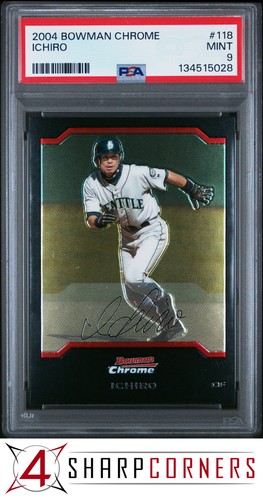 2004 BOWMAN CHROME #118 ICHIRO SUZUKI HOF PSA 9