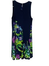 Lauren Ralph Lauren Dark Romance A-Line Shift Fit & Flare Dress Blue Floral