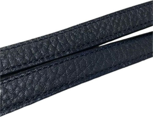 Hermes Shoulder Strap Navy × Gold Hardware Leather Designer Accessory Fashion - Picture 4 of 7