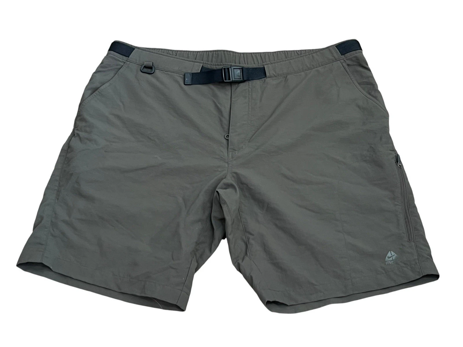 Vintage Nike ACG Cargo Shorts Mens 40 Green Tan Utility Outdoor Hiking Trail Y2K