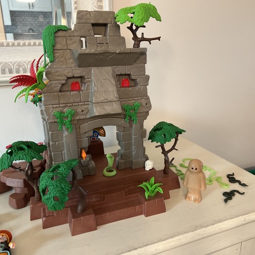 PLAYMOBIL 3015 Vintage JUNGLE AZTEC TEMPLE RUINS Incomplete With Manual