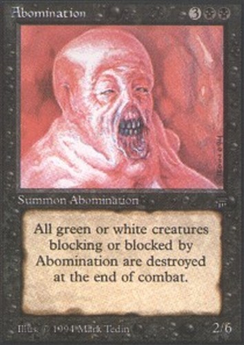 MTG Abomination, Legends, Heavily Played, English