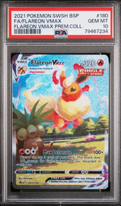 Pokemon TCG - PSA 10 Flareon VMAX SWSH180 - Premium Collection Black Star Promo 