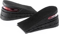 Height Increase Insole 3-Layer Air Cushion Heel Insert Lift Half Pad, Black