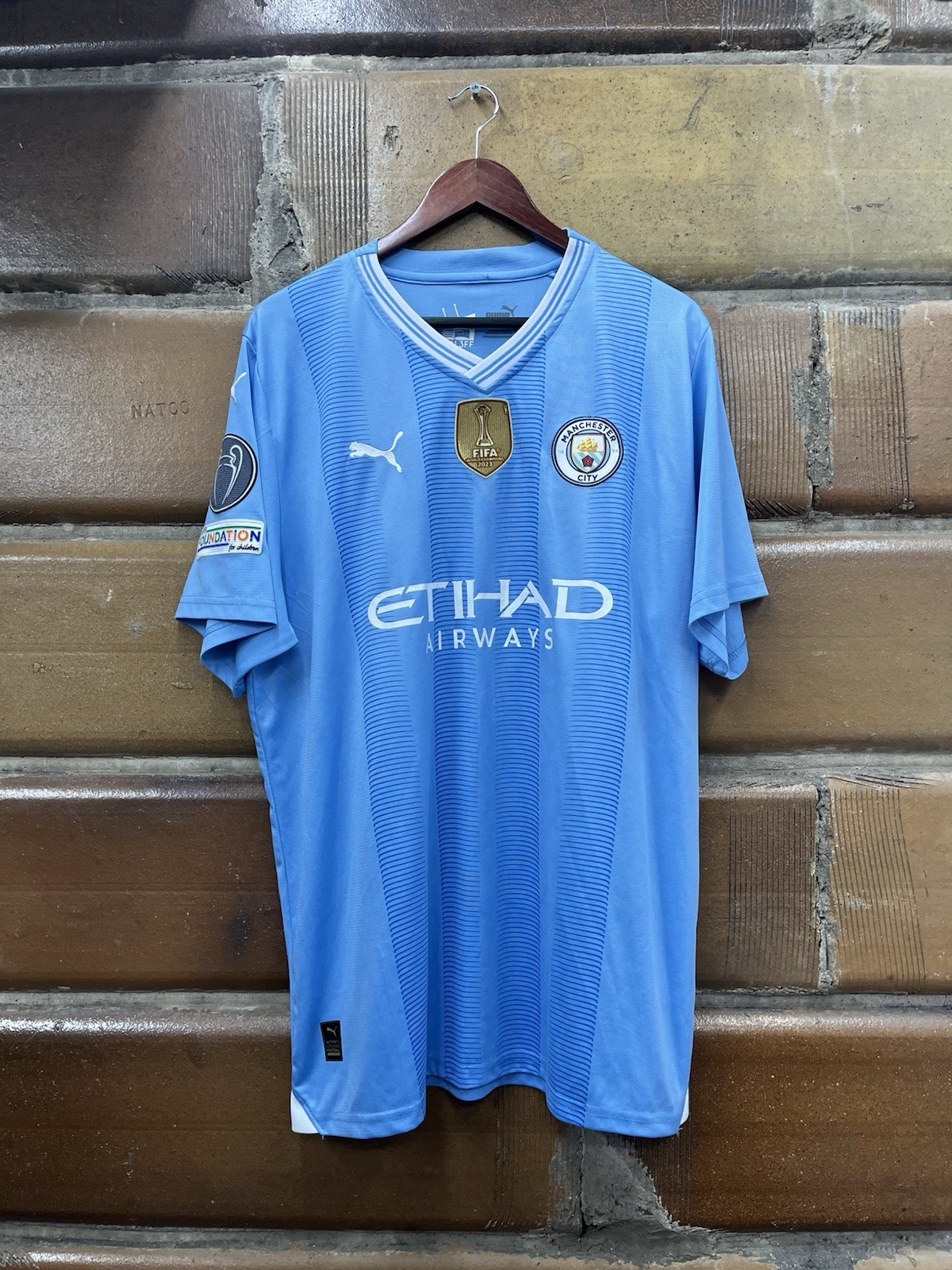 Rodrigo #16 Puma Manchester City Fc 2023-24 Home Adult Xl Jersey Shirt Fifa Used