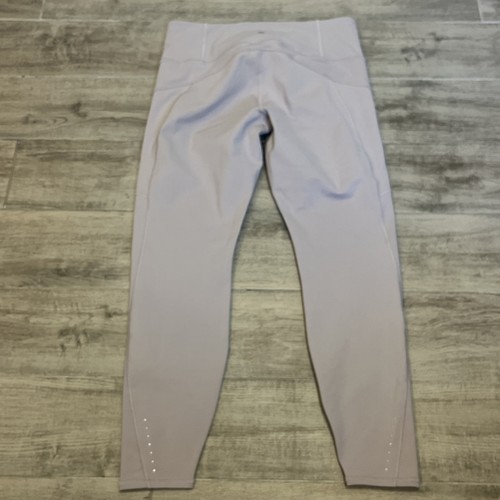 Athleta Rainier Tight Leggings Women's Size Large Pastel Purple Fleece Lined - Picture 3 of 11