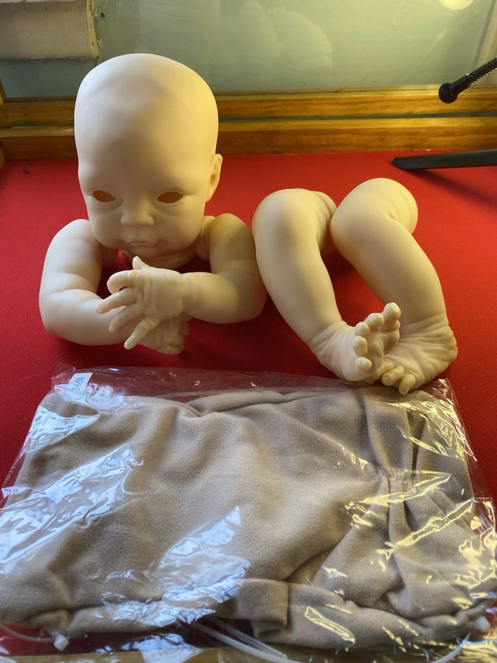 Denise Olive Reborn 婴儿娃娃套件 18.5 ~ 已售完 doe 绒面革机身 — 第 2/4 张图片