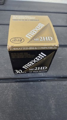 (30 Count) Maxwell MF2HD High Density Floppy Disks 3.5'' Formatted IBM Compatible