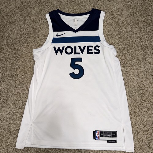 Size 48/L | #5 Anthony Edwards Jersey | Minnesota Timberwolves | White | Nike