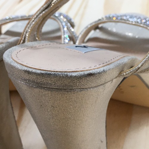 Nina Heels Womens 7 M Saralyn Platform Beige Rhinestone Block Heels Casual NEW - Picture 15 of 24