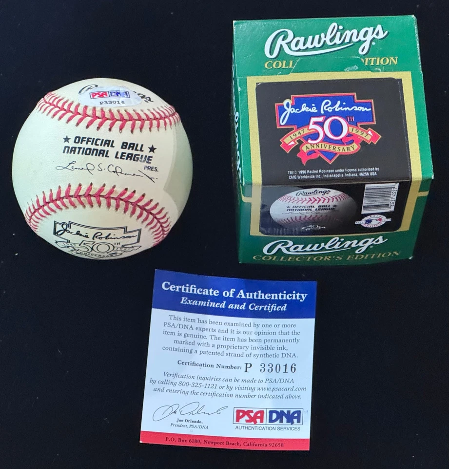 Johnny Podres "1955 World Series MVP" Signed "Jackie Robinson" Baseball Auto PSA - Image 3 of 4