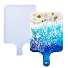 Resin Silicone Tray Molds, Epoxy Casting Mold for DIY Large Rectangle Serving...
