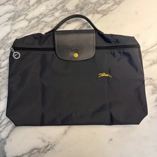 Longchamp Le Pliage Briefcase Grey/Yellow