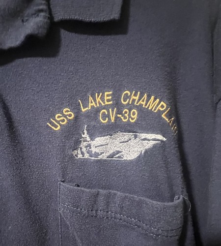 Polo USS LAKE CHAMPLAIN CV 39 Aircraft Carrier XL EE. UU. Azul Marino - Imagen 7 de 11