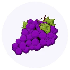 24 x 'Purple Grapes' Stickers (SK00046213)