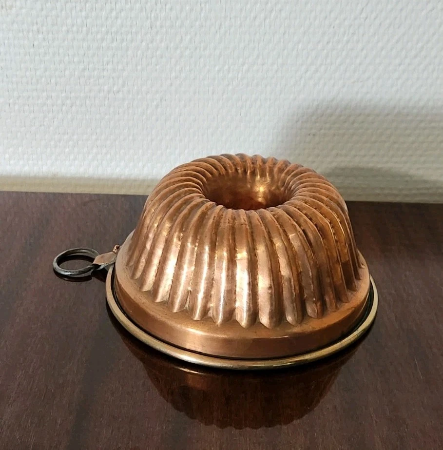 Ancien Petit Moule Cuivre Étamé Kouglof XIXe 14,5cm Déco Cuisine Collection - Photo 2/4