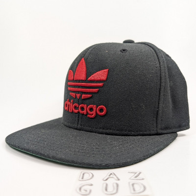 Adidas Originals Chicago Trefoil City Snapback Unisex Hat Black