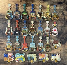 Hard Rock Cafe Guitar Bottle Opener Magnets Lot Of 26 World Wide City