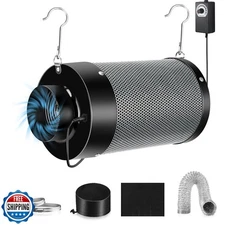 Atour 4'' Air Filtration Kit – 12-Speed Control, Quiet 14cm Fan a