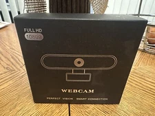 Taotuo Webcam with Microphone 1080P HD Flexible Rotatable Clip. New In Box