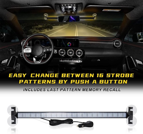 80Led Car Emergency Strobe Light Flashing Warning Fog Lamp Bar 12V24V Multicolor - Picture 11 of 27