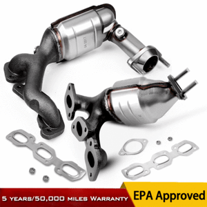 Front Rear Exhaust Catalytic Converter Manifold For 01 06 Ford Image Is Loading Front Amp Rear Exhaust Catalytic Converter Manifold For