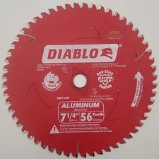 Diablo D0756NA Thick Aluminum Cutting Saw Blade, 56T x 7-1/4"