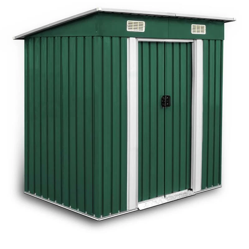 Geräteschuppen Metall Gerätehaus Gartenhaus Pultdach Satteldach Schiebetür - Bild 3 von 4